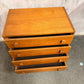 Danish Domino Mobelfabrik Low Chest of 4 Drawers Mid Century Square Pulls Plinth