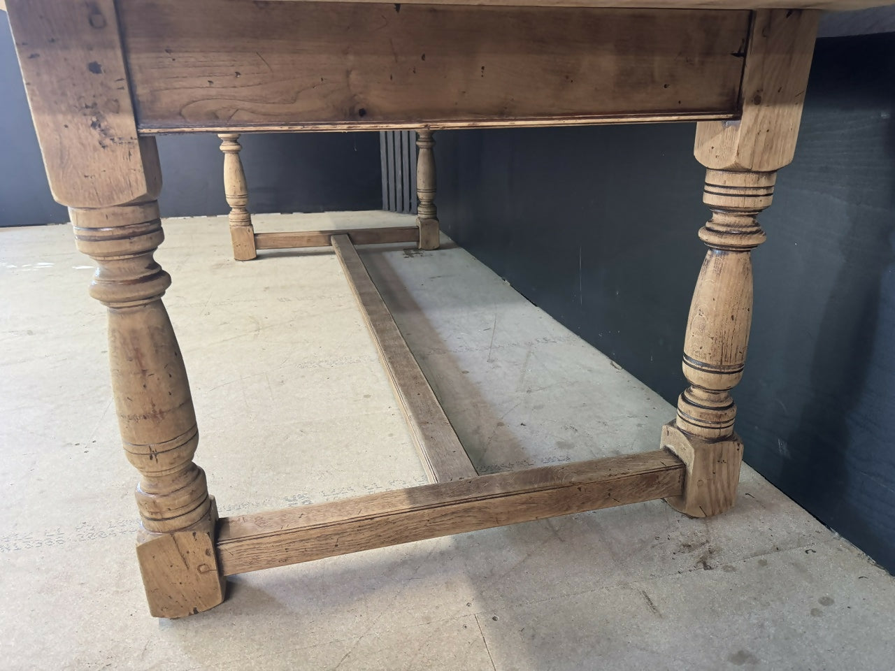 Large and Deep Oak Farmhouse Dining Table
