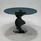 Round Glass Dining Table Designer Black Tint Glass 42" Diameter FREE UK Delivery
