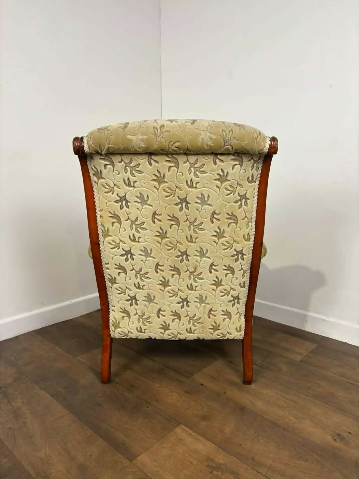 Victorian Mahogany Framed Fireside Armchair