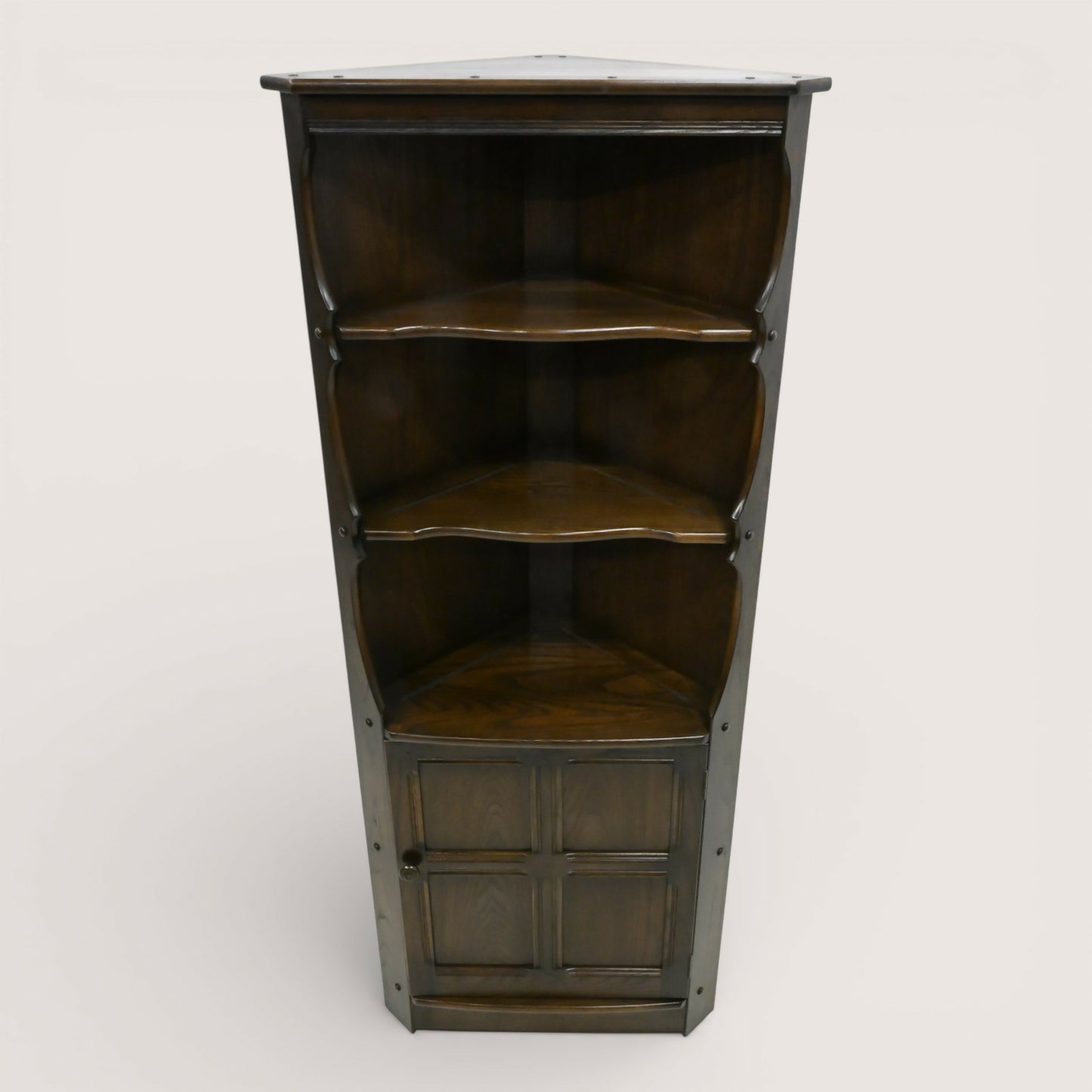 Genuine Ercol Corner Cabinet with Shelves and Cupboard EXC FREE UK Delivery