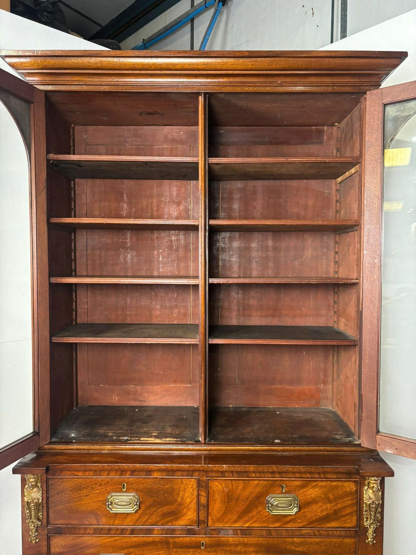 19th century Mahogany Glazed Bookcase