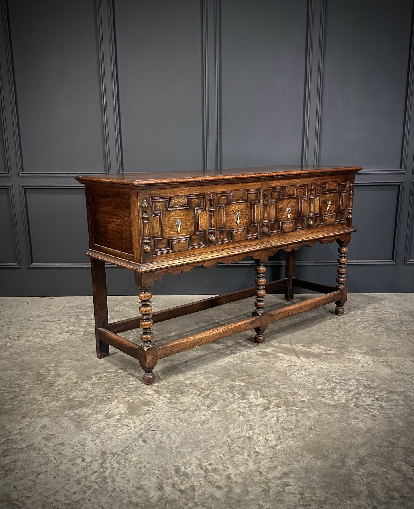 Antique Oak Carved Sideboard