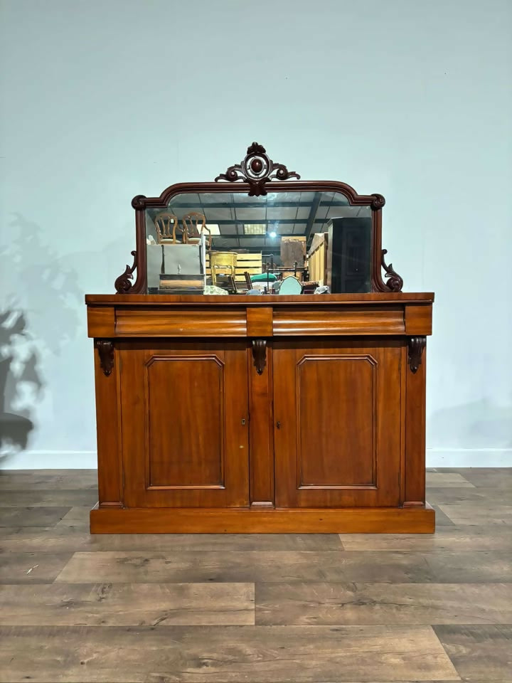 Victorian mahogany mirror back chiffonier1