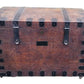 19th Century Oak & Metal Banded Silver Chest