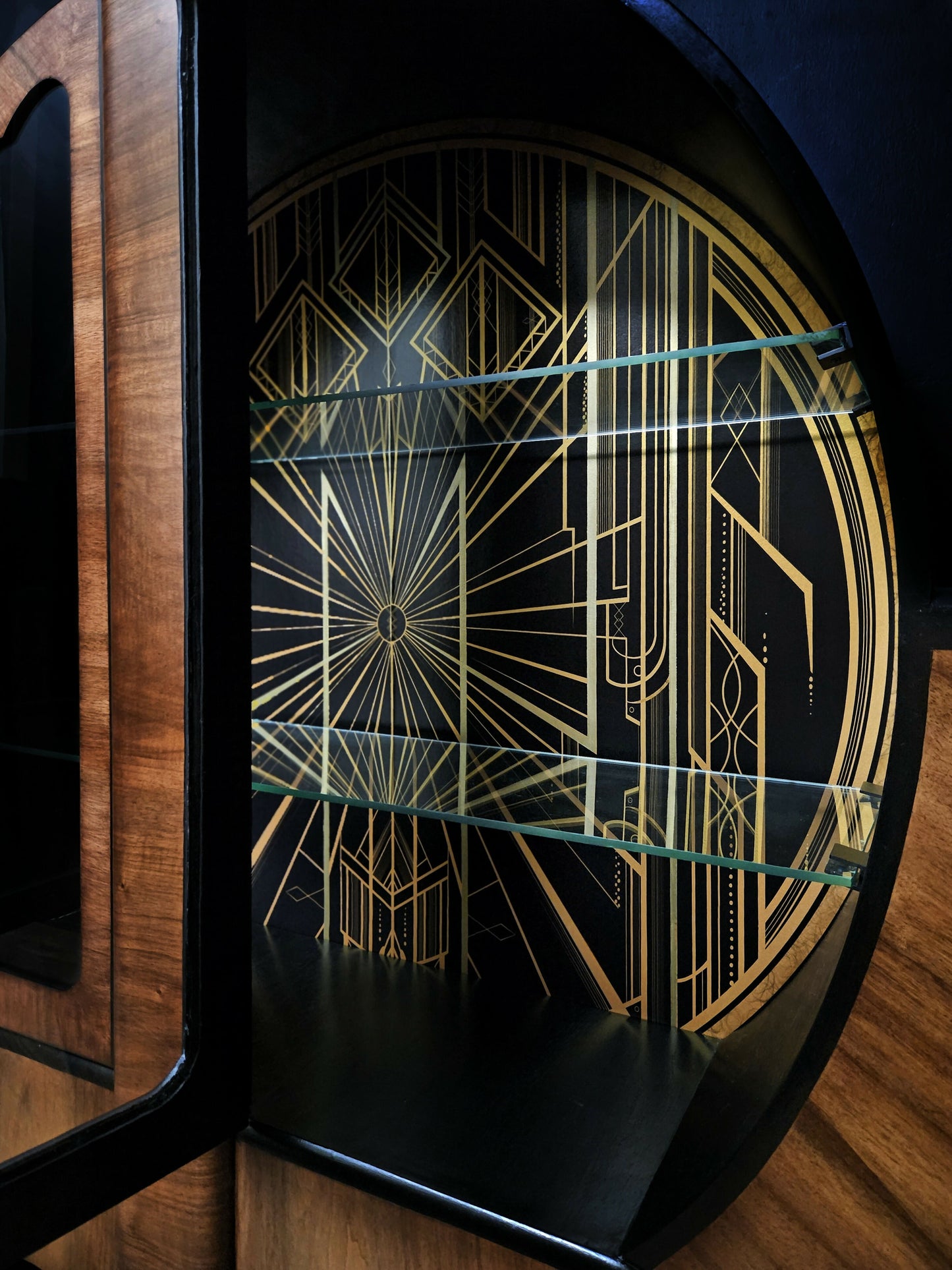 Art Deco Display Cabinet/ Glass / Drinks Cabinet