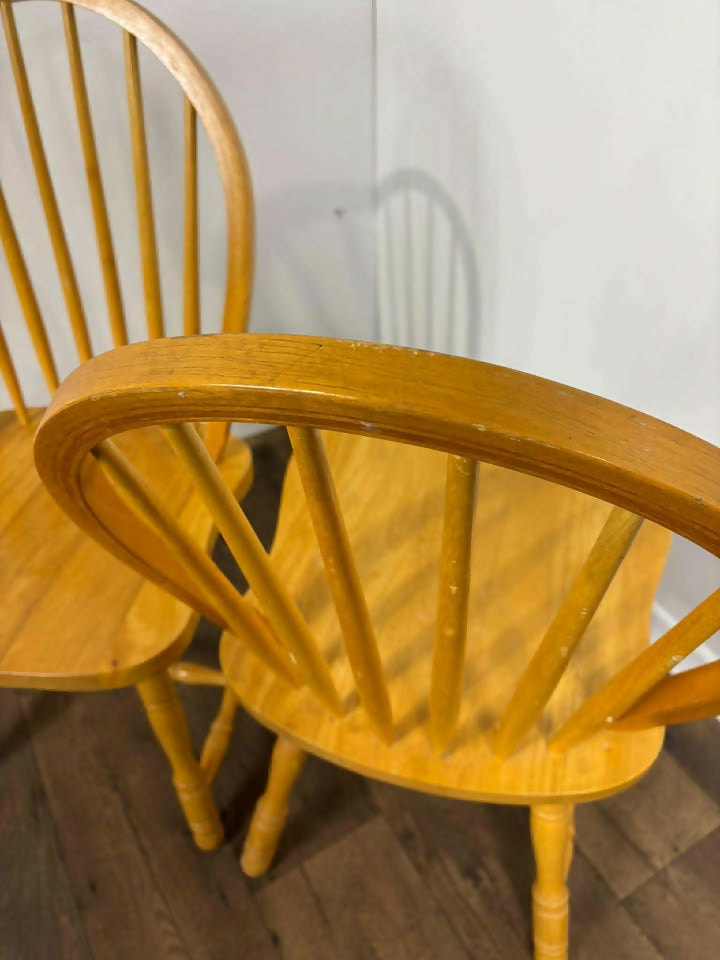 A Pair of Contemporary Hoop Spindle Back Chairs