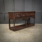 Rustic Oak Carved Antique Sideboard