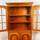 Modern Reproduction Glazed Oak Bookcase