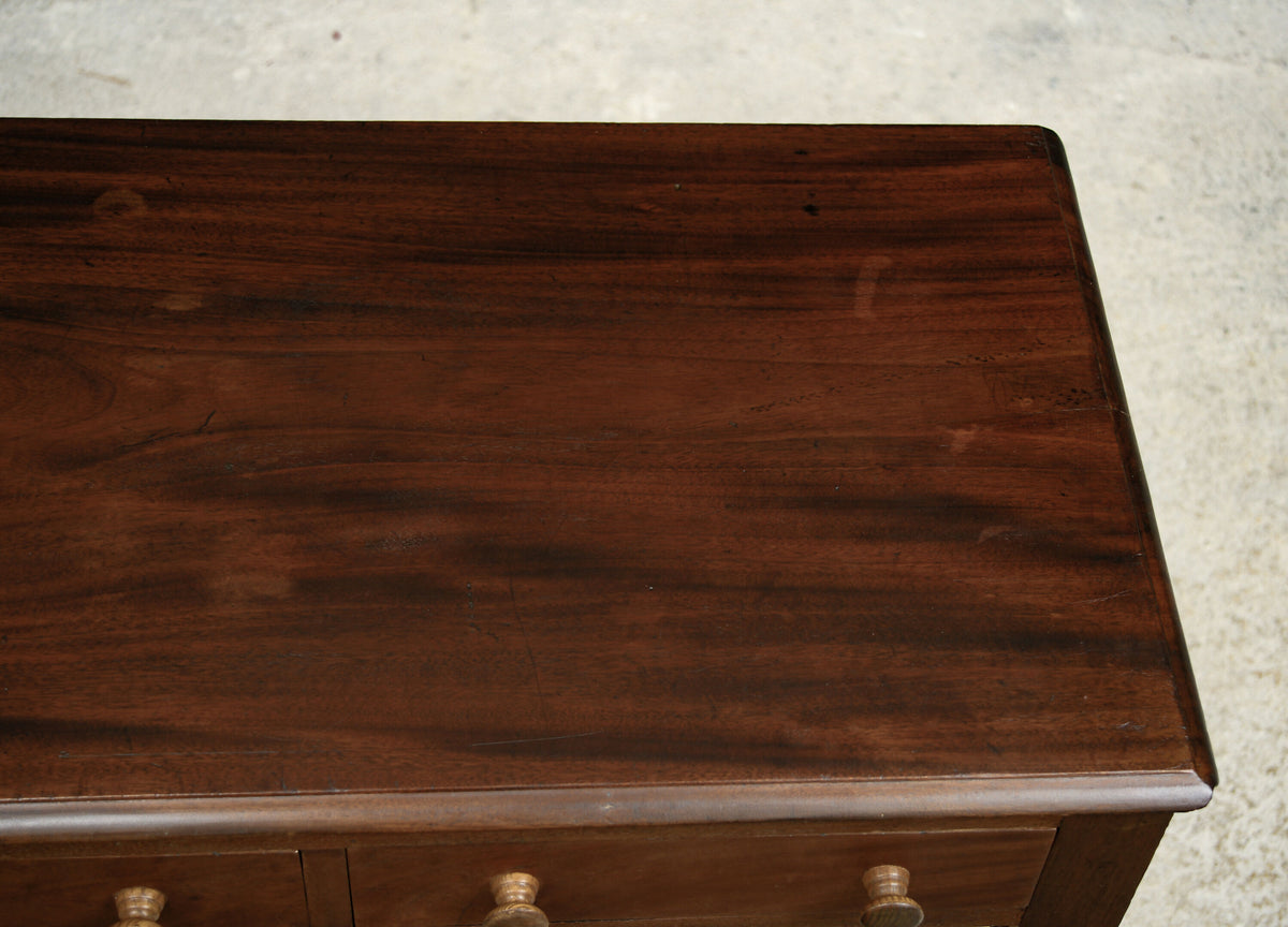 Victorian Mahogany Console Hall Table with 2 Drawers - Writing Desk