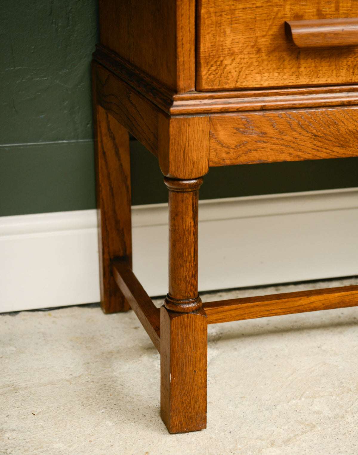 Vintage Oak Bureau Writing Desk - 1930s - 1940s