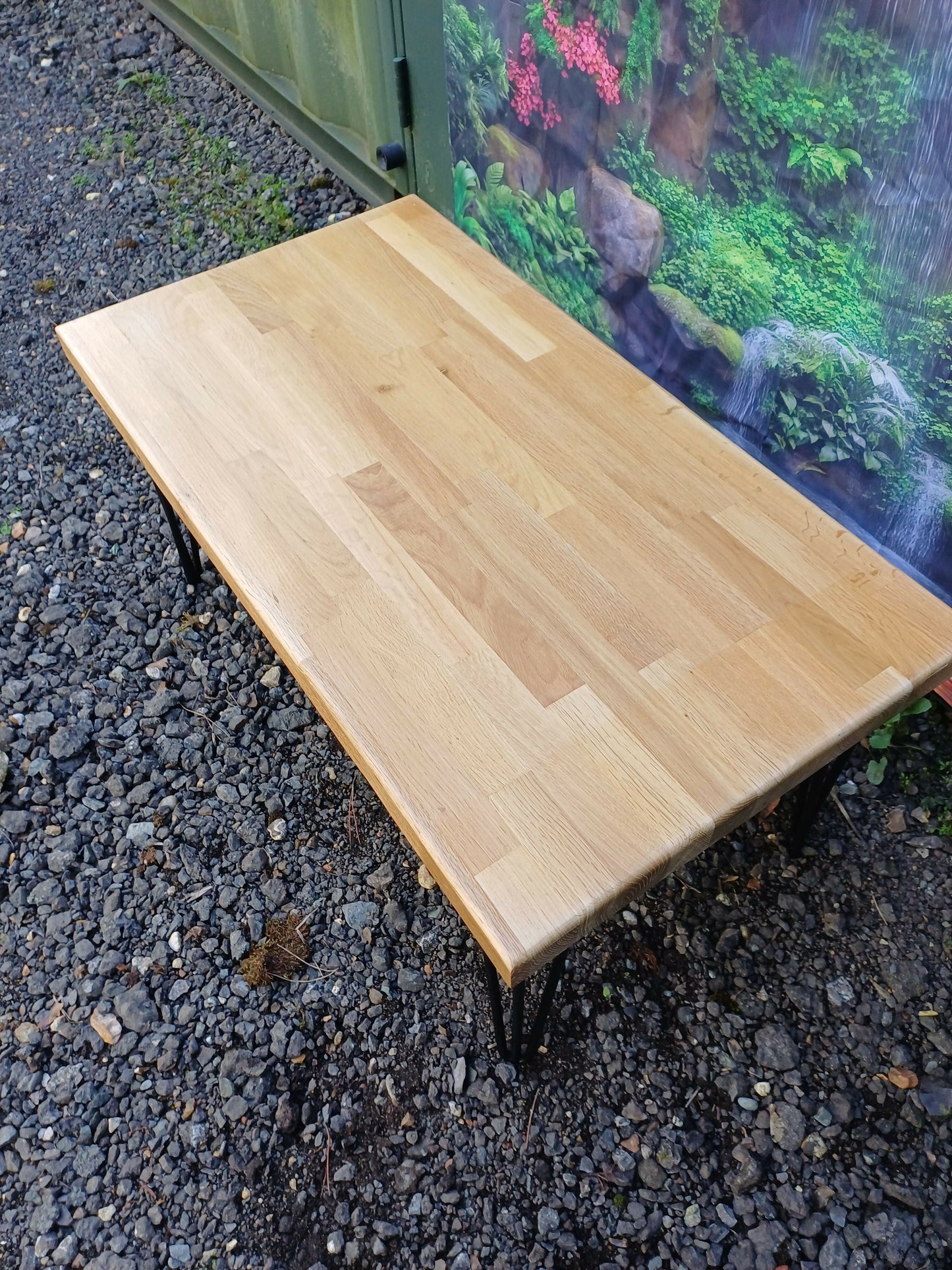 Wooden Table with Hairpin legs