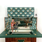 Art Deco Cocktail Cabinet | Green & Gold | Restored Vintage Drinks Cabinet