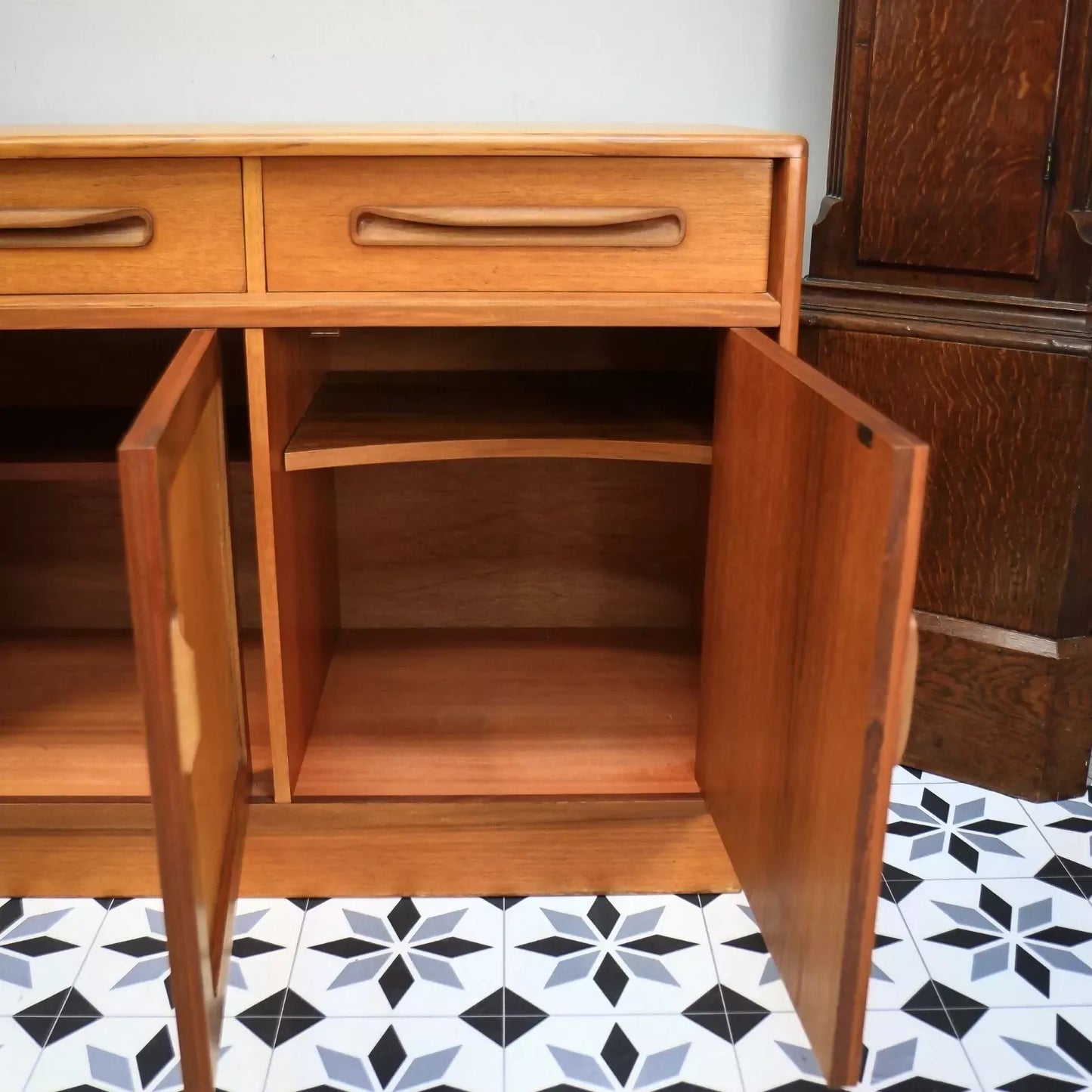G Plan Fresco Sideboard Dresser Cabinet by Victor B Wilkins Teak 1980