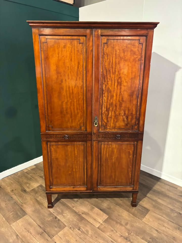 Edwardian Mahogany Double Wardrobe7