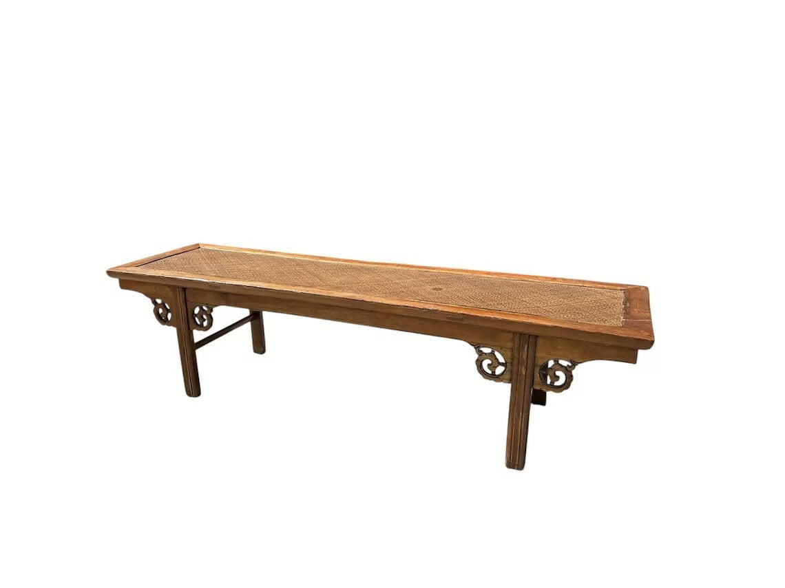 Antique Chinese Qing Dynasty-style bench / low table