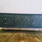 G Plan Midcentury Sideboard TV Unit Cocktail Cabinet. Upcycled Painted Blue,Teal Gold Living Room Furniture