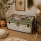 Vintage Floral Storage Trunk / Coffee Table