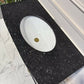 Black Vintage Wooden Vanity Unit