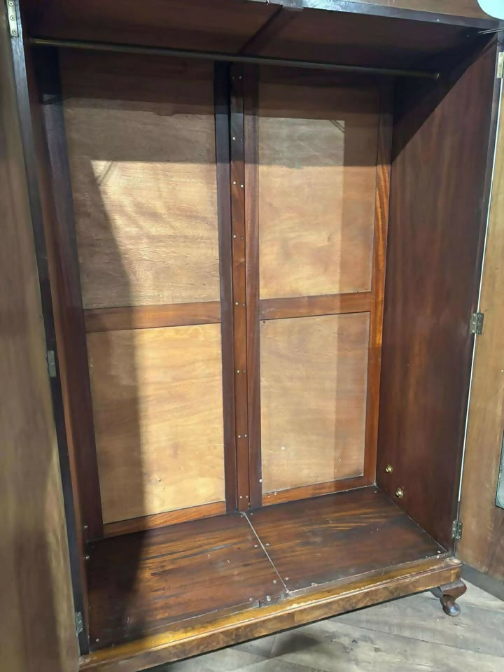 Vintage Burr Walnut Double Wardrobe