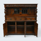 Old Charm Gothic Court Cupboard Buffett Sideboard Tudor Brown FREE UK Delivery.