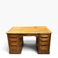 Art Deco period Oak pedestal desk