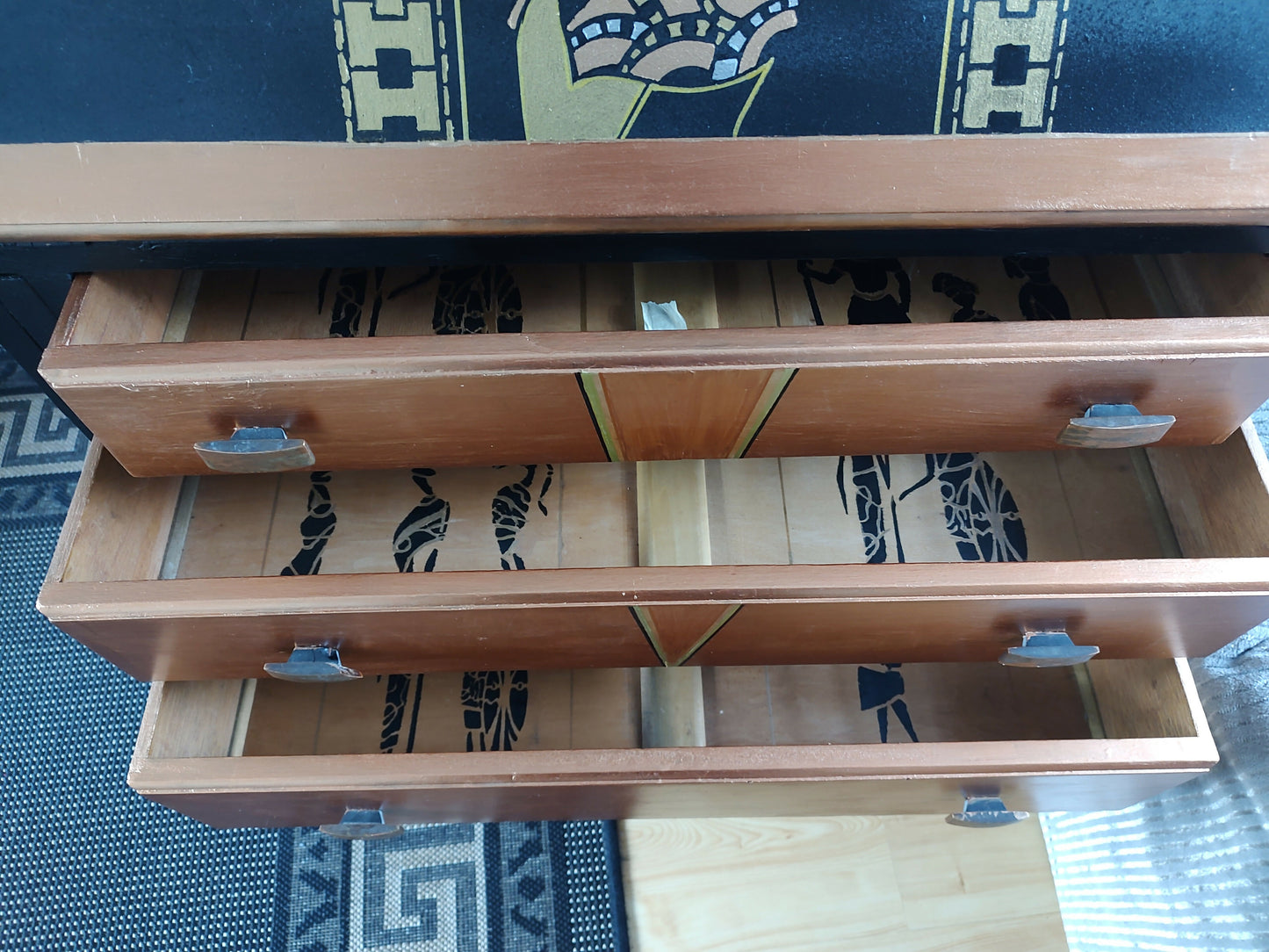 ONE OF A KIND “Echoes of Her” black, gold and copper bureau