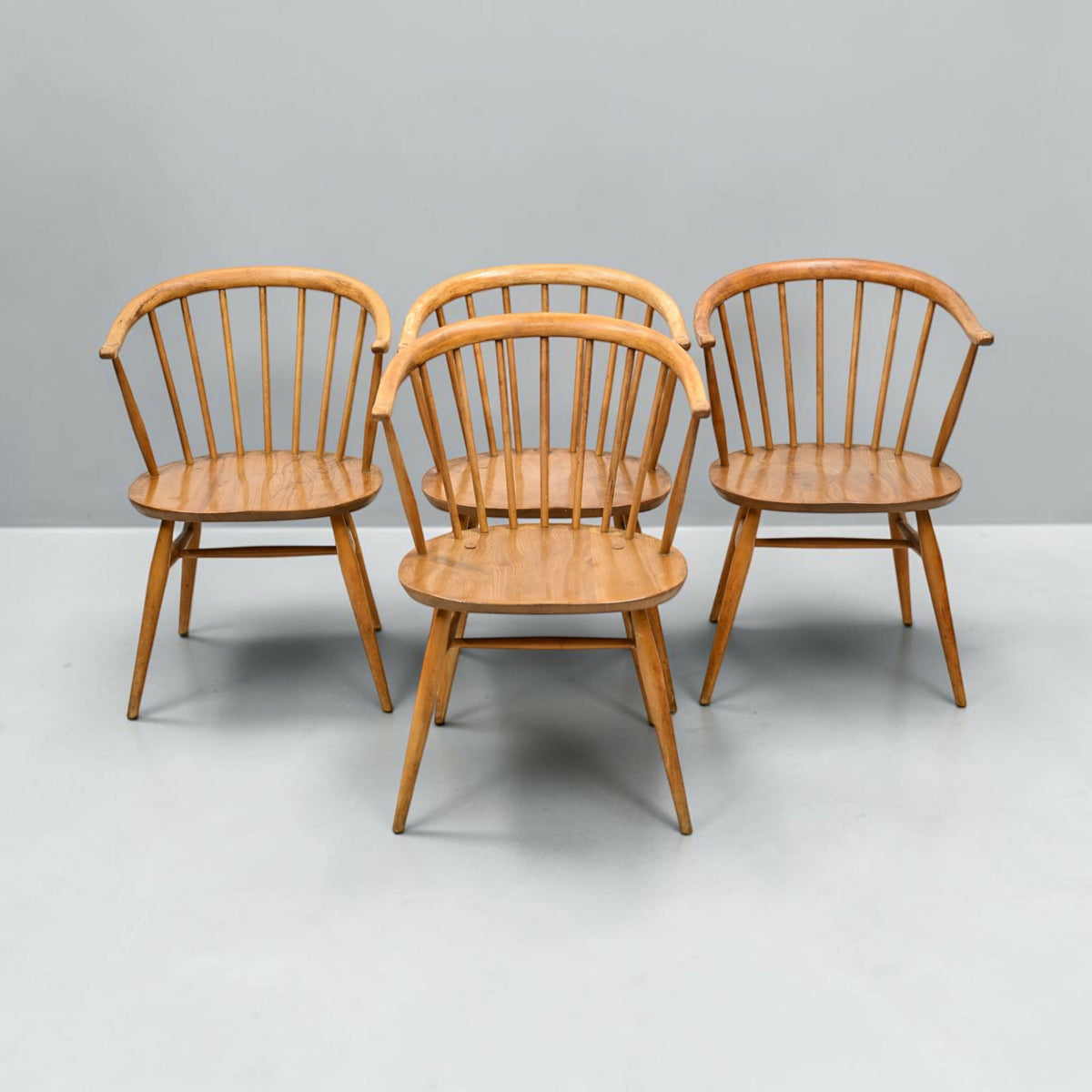 4 Ercol Windsor Dining Chairs Bow Back Cowhorn Light Model 449 FREE UK Delivery*