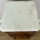 Bedside Table Antique French Style Marble Top Walnut Cabinet Nightstand LOT 6242
