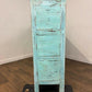 Vintage Indian Reclaimed Rustic Sideboard With 18 Drawers - In Duck Egg Blue