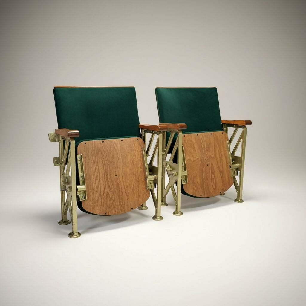Vintage Art Deco Theatre Seating (pair)