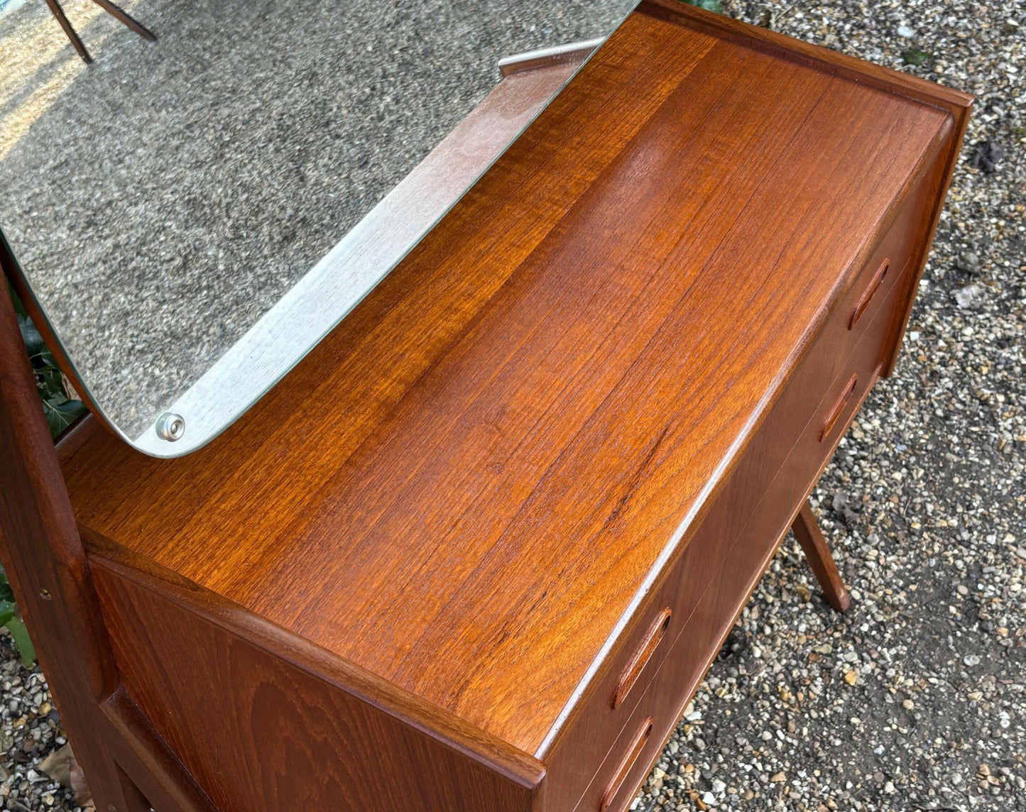 Vintage 1960's Danish Teak Vanity Table