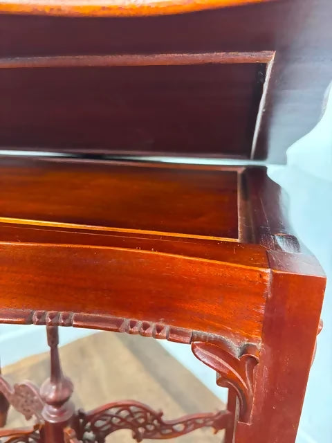 Vintage Chippendale Style Silver Display Table