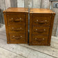 Handmade Bridle Leather Bedside Drawers | His and Hers Set, Hand Dyed in England