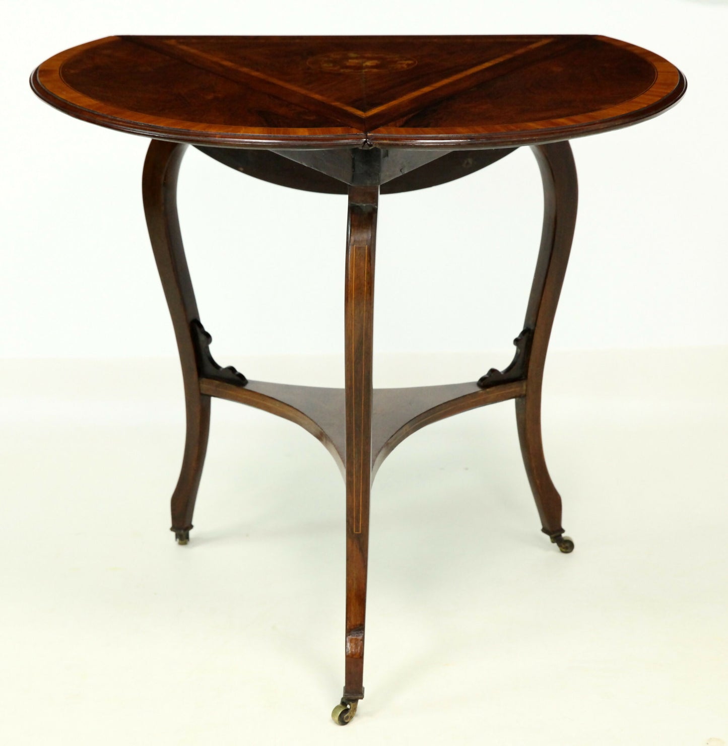 Victorian Inlaid Rosewood And Mahogany Tripod Drop Leaf Table FREE UK Delivery. SBR4375/0912V4
