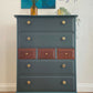 Stag Minstrel Chest of 7 Drawers upcycled in two tones Midcentury Modern