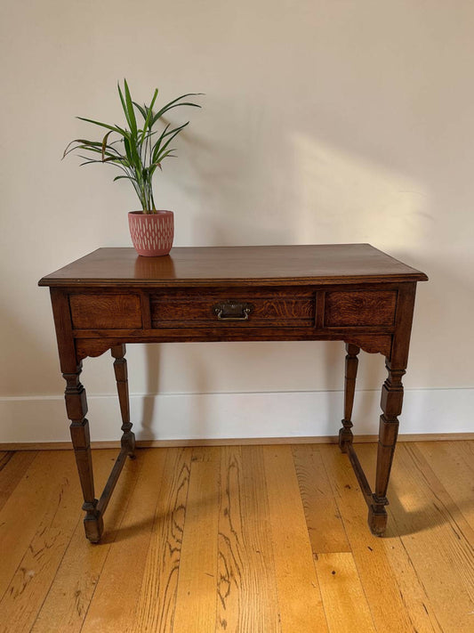 Antique Console Table Oak Side Hall Table