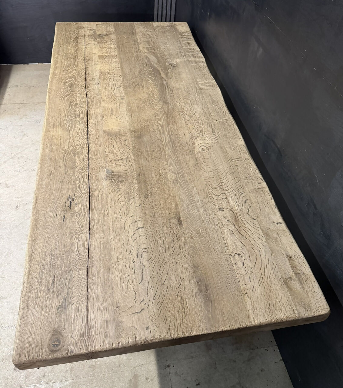 Larger X Trestle Oak Farmhouse Dining Table