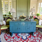 Vintage Blue Sideboard/lacquered cabinet