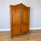 Wardrobe Vintage French Louis XVI Style Oak Two Door Carved Armoire LOT 6493