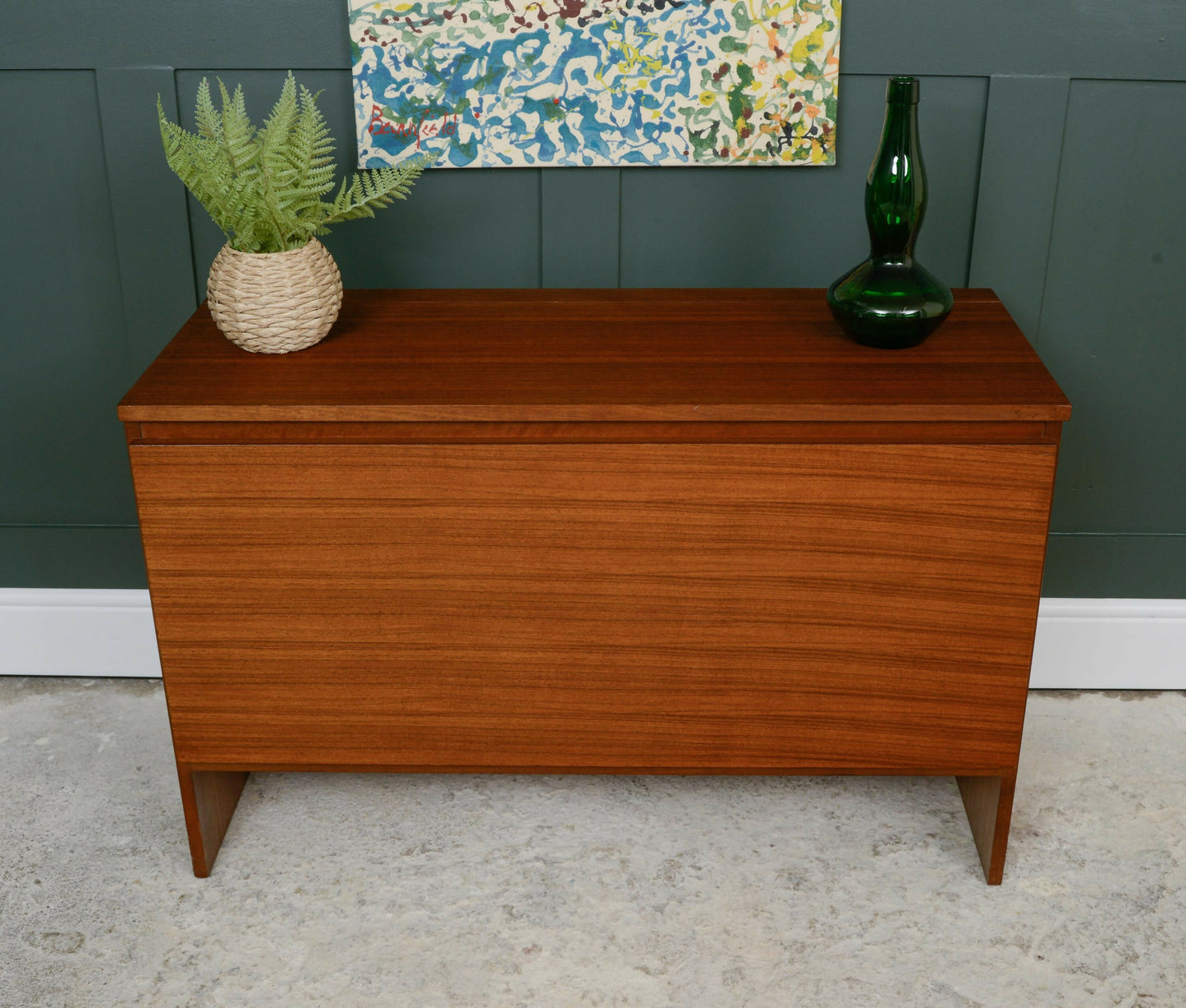 Mid Century Blanket Box - Toy Box - Teak Veneer By Meredew