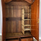 Wardrobe Antique French Style Walnut Mirrored Two Door Carved Armoire LOT 6538