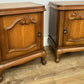 Pair of Bedside Tables Vintage French Louis Style Nightstands Cabinets LOT 6216