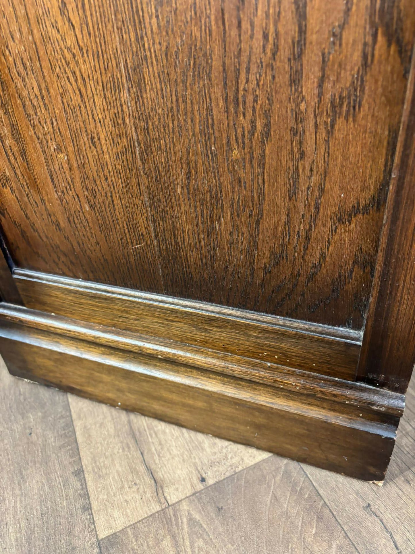 Vintage Oak Priory Style Double Wardrobe