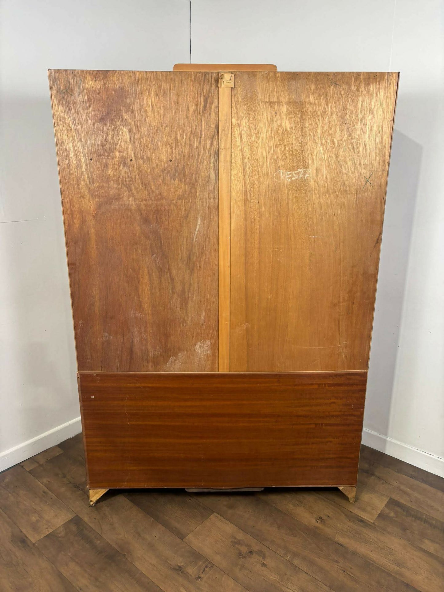 1950's Vintage Walnut Veneered Wardrobe