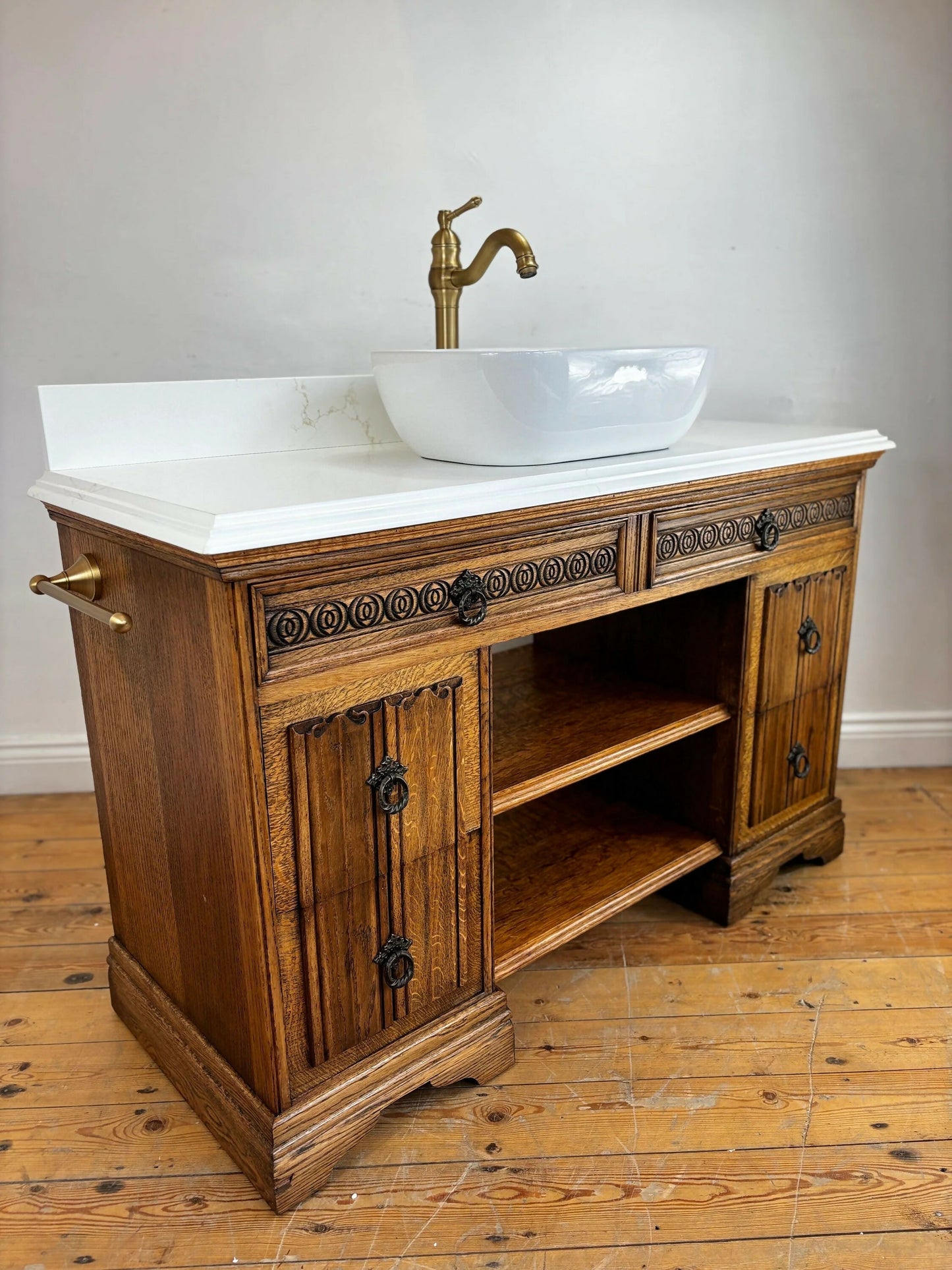 Vintage Vanity Unit Made to Order Vanity Unit Custom Made Bathroom Furniture Antique Traditional Bathroom Washstand Basin Unit
