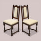2 Old Charm Dining Chairs Solid Oak Tudor Brown Finish EXC FREE UK Delivery
