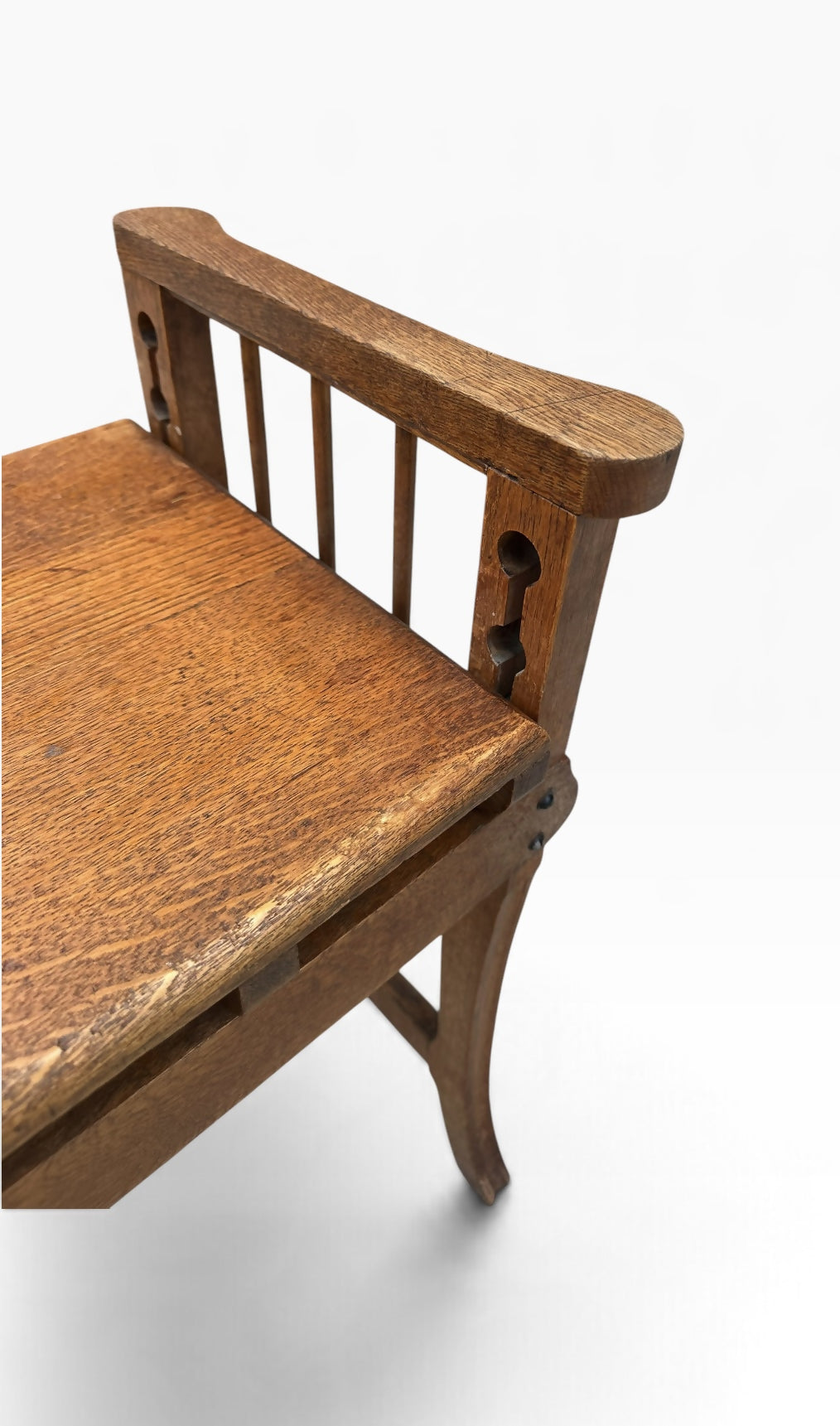 Arts and Crafts period adjustable stool