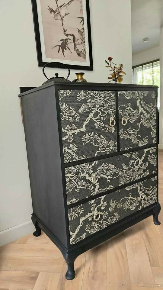 Asian Style Cabinet With Drawers