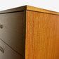 Vintage 4 Drawer Chest of Drawers by Homeworthy Mid Century Teak Effect 88cm